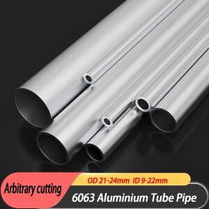 1pcs OD 21-24mm ID 9-22mm 6063 알루미늄 튜브 파이프 길이 500mm 스트레이트 라운드 합금  막대