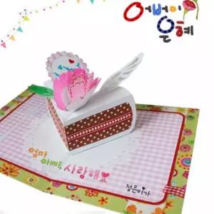 입체 스승의날 DIY 케이크 어버이날 꽃 만들기 카네이션 선물 카드 키트 초등 교구 유치원 어린이집