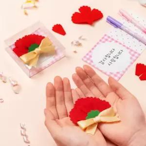 선물 스승의날 카네이션 꽃 유치원 펠트 핀 어버이날 뱃지 만들기 브로치 DIY 키트 코사지