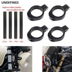 바이크 오토바이 헤드 라이트 브래킷 마운트 클램프 33mm-58mm 포크 튜브 홀더 블랙 Harley Sportster XL D