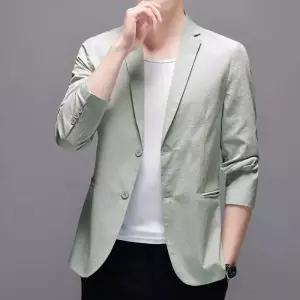 남성 트렌디 아이템 정장자켓 봄가을 사계절 가을자외선 차단 정장 캐주얼 얇은 코트 HT2
