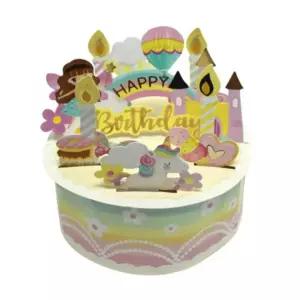 3D 생일케이크 팝업카드 03 유니콘 케이크 교구 재료 만들기 신남 창의력 학습교재 묶음