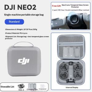 DJI Neo 2 휴대용 케이스 - 어깨끈과 크로스바디 스트랩이 있는 보관 가방, 드론 및 액세서리 수납 공간