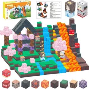 SKTMYY 마그네틱 블록00PCS 빌드 자석 장난감 세트 빌딩 3세 4 5 6 7 8 9 0 12세 용 STEM Sensory 098 큐브