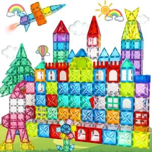 파시도 마그네틱 타일 00PCS 블록 세트 4D 다이아몬드 자석 빌딩 STEM 유치원 교육용 장난감 선물 3 4 5 6