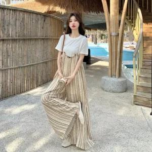 캐주얼 여사친 점프슈트 바캉스룩 사계절 로맨틱 멜빵바지 와이드 에스닉 DUCHI2