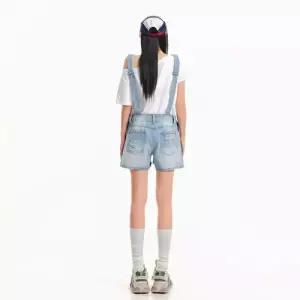 빈티지 여사친 점프슈트 여밈으로 봄여름 멜빵바지 슬림한 대미지 편안한 DUCHI2