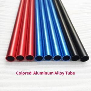 길이 500mm 6063 알루미늄 파이프 양극 처리된 튜브 OD 5-20mm 컬러 합금 와인 레드트레져 블루매트 블랙