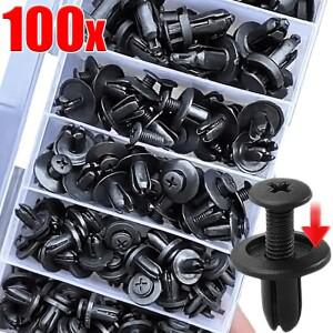 50100Pcs 자동차 범퍼 8mm 구멍 플라스틱 리벳 패스너 나사 도어 트림 패널 리테이너 클립 액세서리