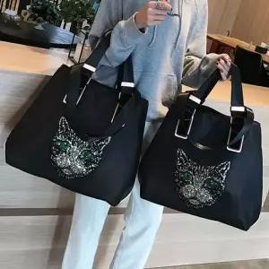 G125550_고양이 스팽글 빅 쇼퍼백 숄더백 가방 여성가방