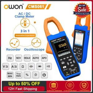 OWON 3 In 1 AC/DC 클램프 Teter + 디지털 오실로스코프 CMS101 1000A CMS061 600A Bluetooth 레코더 기능