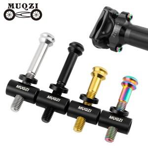 MUQZI 2pcs 시트 포스트 티타늄 나사 M5x3040mm 자전거 고정 볼트 와셔 포함 튜브 액세서리