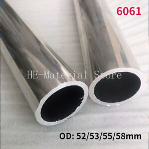 1Pcs 길이 100mm 6061 알루미늄 합금 튜브 OD 52535558mm  원형 ID 3540444550mm