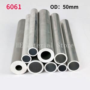 1Pcs 길이 100mm 6061 알루미늄 합금 튜브 OD 50mm  원형 ID 2425262730344044mm