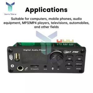 DC 7-24V MP3 오디오 디코더 모듈 블루투스 5.0 무손실 앰프 보드 음악 재생 Type A