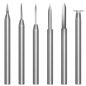 드멜 로터리 툴 6Pcs 조각 드릴 액세서리용 나무 비트 마이크로 위한 3mm 섕크가 있는 목공예 연삭 목공