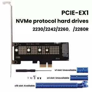 PCIE-M.2 NVMe SSD 확장 카드 PCI E X1 X4 X16 호환 2230-22 EX1