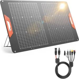 발전소용 SOLUP 100W 휴대용 태양광 패널 - MC4 출력 5-in-1 케이블 RV 캠핑용 IP65 방수 접이식 충전기
