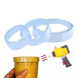 웨이웨이 - 152mm x 투명 PVC 프리폼 천공 원형 수축 밴드 250 PCS