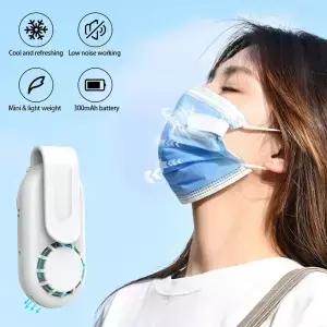 휴대용 재사용 가능 팬 얼굴 마스크 클립온 여름 웨어러블 스포츠 냉각 공기 필터 USB 개인 배기 미니
