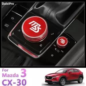 마쯔다 CX-30 2020 2021 2022 자동차 에어컨 스위치 노브 커버 기어 변속 링 트림 인테리어 액세서리