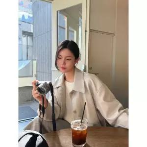 LAP 박시 카라 페이크레더 점퍼 AS1LZ260