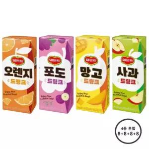 롯데 델몬트 드링크 190ml 24팩 사과 오렌지 포도 망고 외 4종