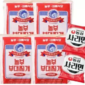 36년 전통 놀부 부대찌개600g x 4팩 (+라면사리2팩)