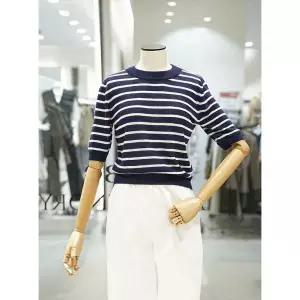 BCBG 스트라이프 라운드 니트 A6M3Y990 P003801034 1302216