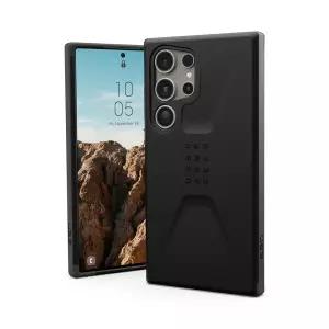 URBAN ARMOR GEAR UAG 삼성 갤럭시 S24 울트라 케이스 6.8인치 시빌리안 블랙, 견고한 밀리터리 낙하 방지