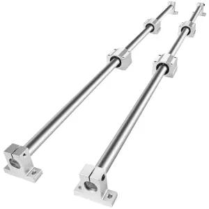 BestEquip 선형 레일 슬라이드 2PC 20mm x 베어링 세트 4Pcs 블록 SC20UU+4Pcs 샤프트 서포트 CNC 부품