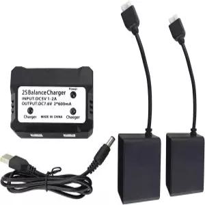 HS720 접이식 브러시리스 쿼드콥터 원격 제어 드론 리튬 배터리 액세서리용 1PCS 2 in 1 밸런스 충전기