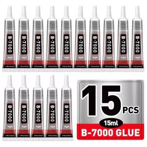 15 PCS 15ml B7000 클리어 정밀 팁 비즐링 슈퍼 네일용 라인스톤 크래프트 주얼리 제작 네일 아트 DIY