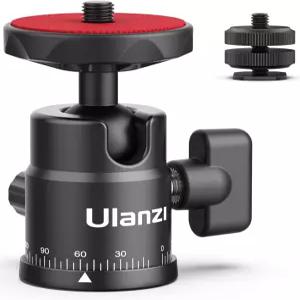 미니 볼 헤드 ULANZI H28 삼각대 듀얼 핫 슈 마운트 DSLR 카메라 어댑터 액션 캠 스마트폰 라이트 마이크