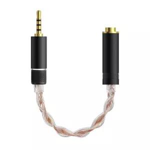 긱리아 2.5mm 남성용 밸런스드 여성용 헤드폰 어댑터 구리 및 은도금 업그레이드 케이블 변환 오디오 동글