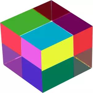 CMYCube 오리지널 광학 컬러 큐브(40mm) - 시안 마젠타 및 옐로우 감산 색상 혼합 노인 성인을 위한