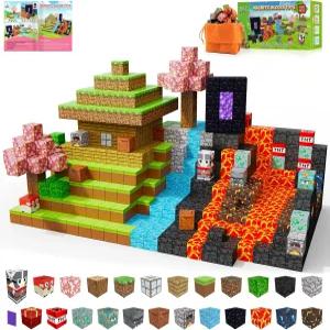OLIA 디자인 마그네틱 블록 100PCS 빌드 자석 매직 포털 세트 큐브 타일로 3세 이상 를 위한 STEM 게임