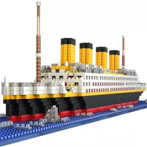 비디우토이 타이타닉 선박 모형 빌딩 블록 세트 3D 퍼즐 DIY 교육용 장난감 브릭 토이 1860Pcs 마이크로