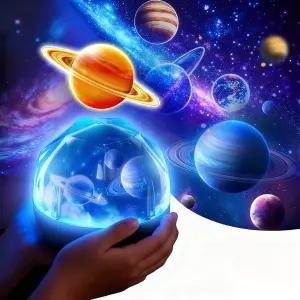 투라체 태양계 프로젝터 용 스타 나이트 라이트 플래닛 토이 스페이스 유니버스 프로젝토르 램프 틴 보이