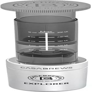 CASABrewS KP3000 휴대용 커피 메이커 K컵 포드 또는 분쇄 소형 여행용 머신 2대 1 스테인리스 포함된 퀵