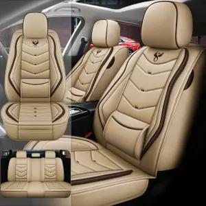 아큐라 MDX 2003-2026 인조 나파 가죽 시트 커버용 5인승 카시트 프로텍터 자동 방수 에어백 호환 표준