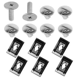 14PCS 하부 엔진 커버 핀 나사 및 스플래시 실드 클립 스키드 플레이트 볼트 라디에이터 액세스 혼다 시빅
