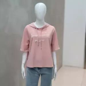 [꼼빠니아]러블리 레터링 후드 티셔츠 CAFU4 WKS130 130_YS_YS