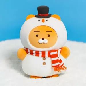 카카오프렌즈 눈사람이 된 뽀글 인형 라이언