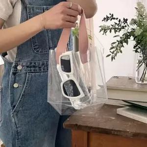 여성 비치 데일리 방수 투명 쇼퍼 바캉스 가방 투명토트백 PVC투명가방 비치투명가방
