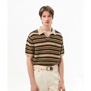 타미힐피거 TOMMY HILFIGER 페이퍼 터치 스트라이프 폴로 셔츠 T12G1KPN240MT2GV0 814946