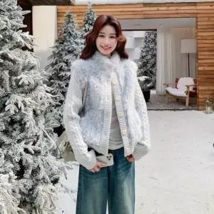 엘럽 니트 여사친 모피 퍼 코트 박템1