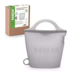 하카카 휴대용 실리콘 전자레인지 찜기 겸 살균 가방 900ml 아기 젖꼭지 치아발육기 소독기