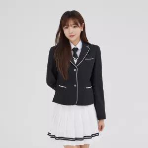 교복몰 화이트 블랙 라인 치마 교복 스커트 교복치마.