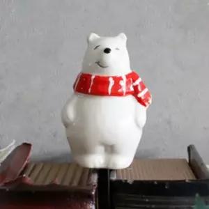 흰곰 도자기픽 장식 화병 화분 데코 용품 크리스마스 크리스마스장식품 트리장식소품